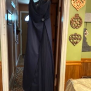 David's Bridal Black Strapless Sweetheart Gown